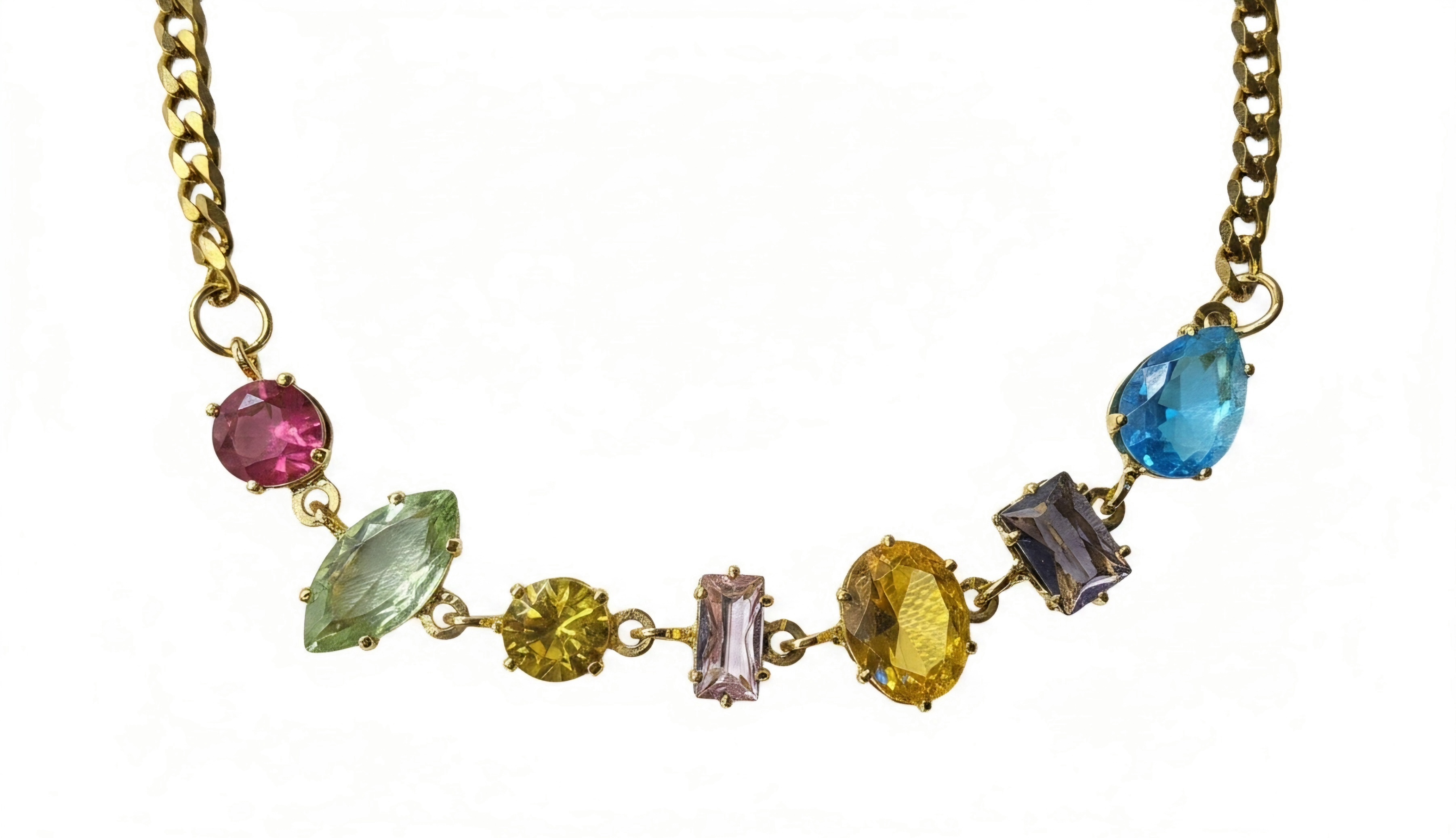 Rainbow Crystal Chain Bracelet — view 3